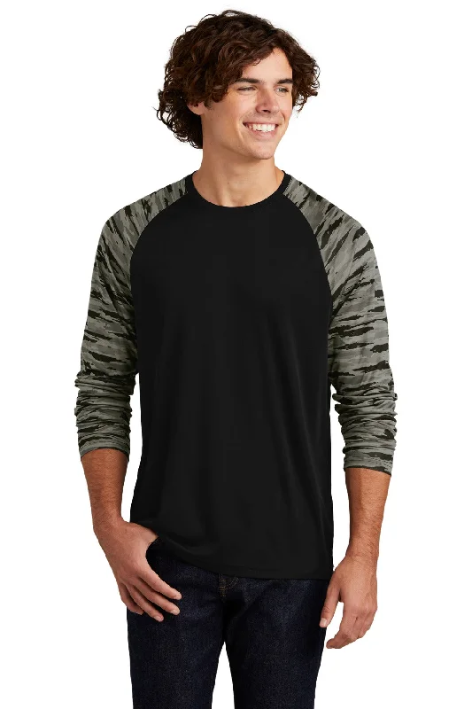 Sport-Tek Drift Camo Colorblock Long Sleeve Tee ST376LS