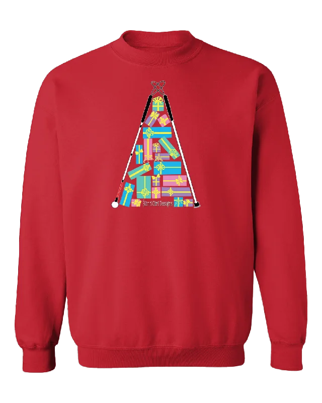 Graphic HoodiesChristmas Tree of Gifts Sweatshirt - Red