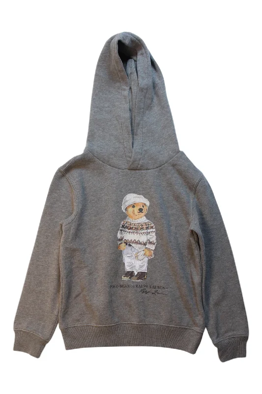 Ribbed Cuff HoodiesPolo Ralph Lauren Bear Hooded Sweatshirt 7Y