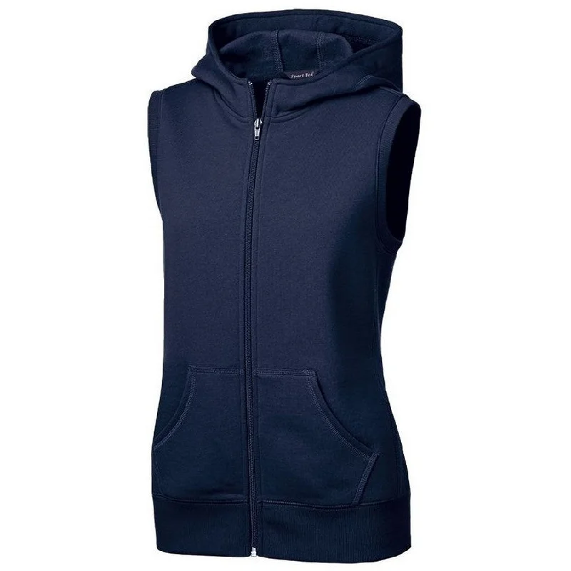 Sport-Tek Ladies Hooded Fleece Vest. LST268