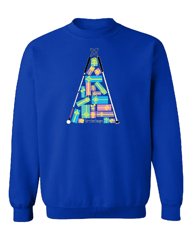 Oversized HoodiesChristmas Tree of Gifts Sweatshirt - Royal Blue