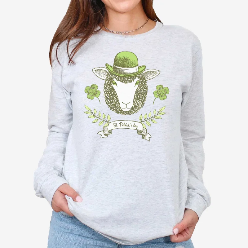 Shamrock Sheep - Adult Unisex Long Sleeve Tee