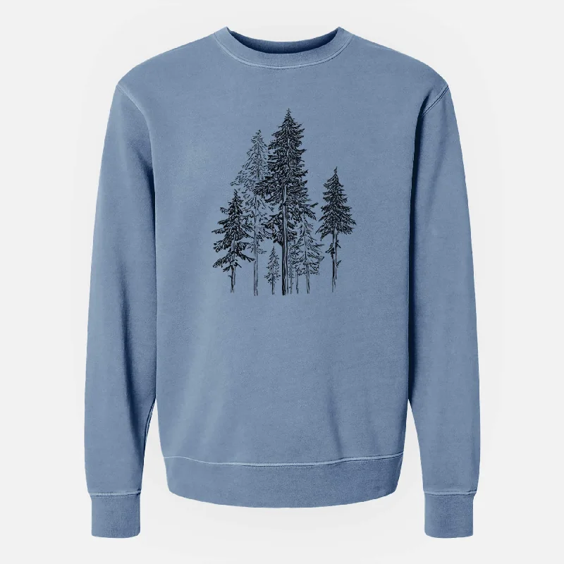 Beaded SweatshirtsHemlock Forest - Unisex Pigment Dyed Crew Sweatshirt