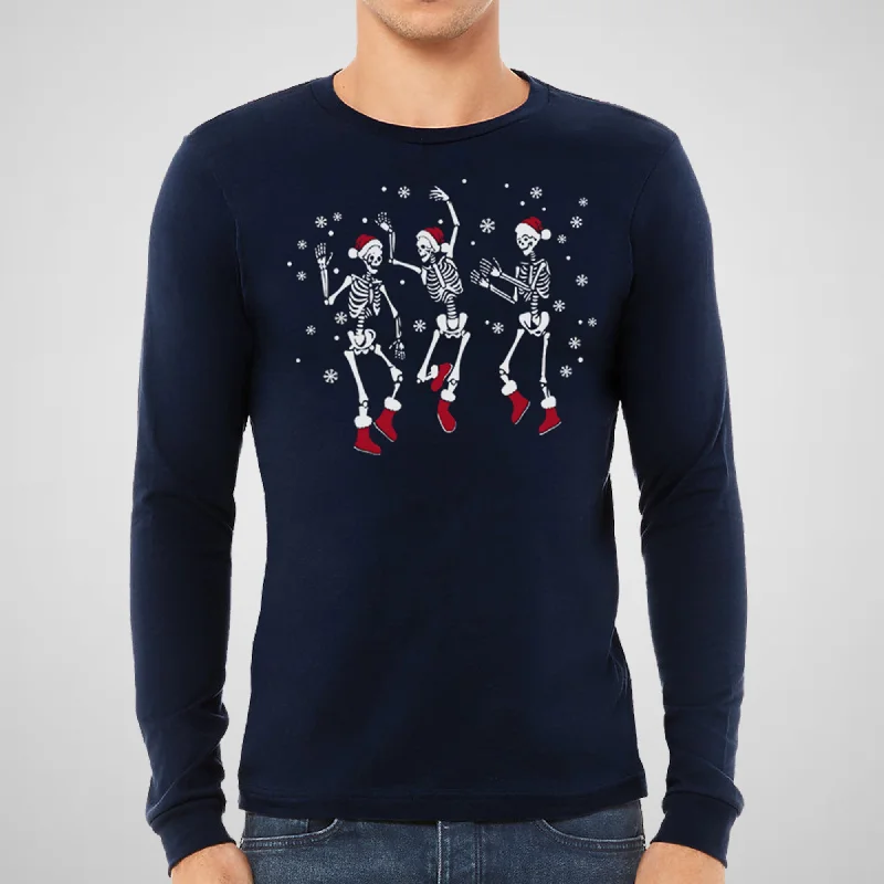 Dancing Skeletons Christmas Party - Adult Unisex Long Sleeve Tee