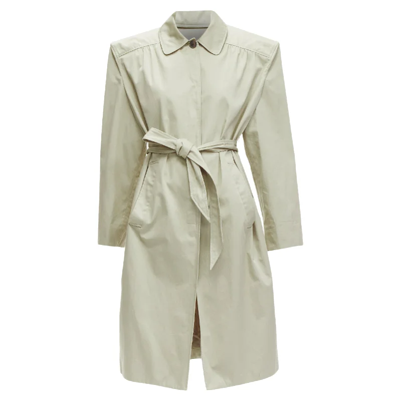 Zippered OvercoatsBalenciaga Demna boxy oversized shoulder belted trench coat