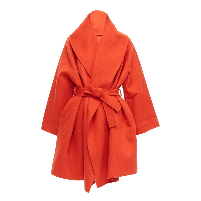 Longline OvercoatsBottega Veneta double face cashmere shawl collar belted coat