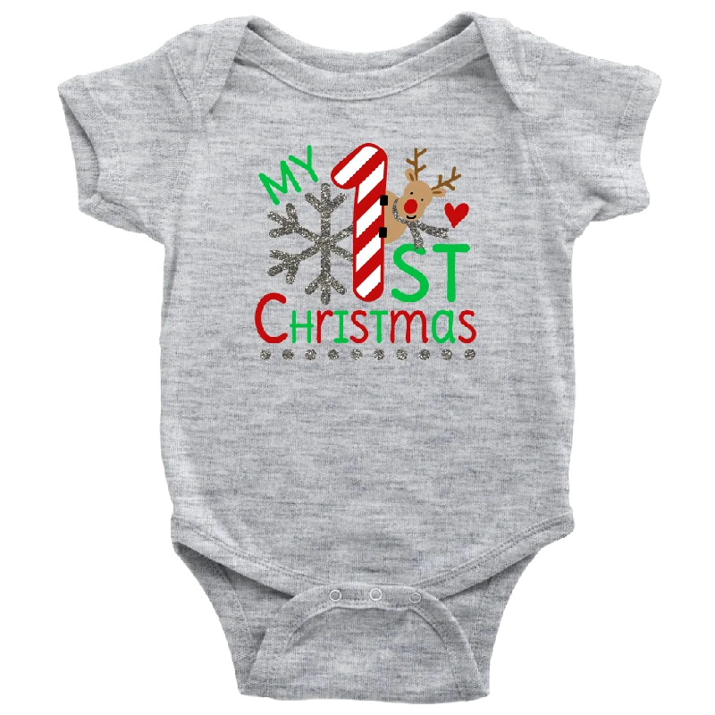 Baby's First Christmas Onesie Short Sleeve, Long Sleeve or Infant T-Shirt