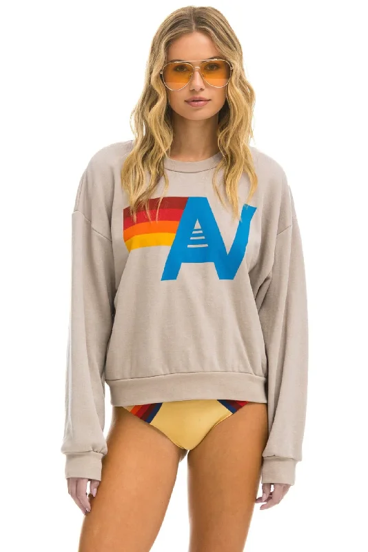 Microfleece HoodiesAVIATOR NATION LOGO RELAXED CREW SWEATSHIRT - SAND