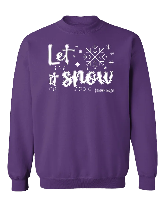 Outdoor SweatshirtsNew! Tactile “Let It Snow!” Glow-in-the-Dark Sweatshirt - Purple