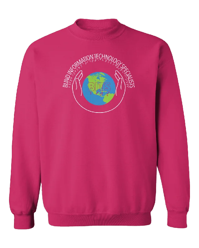 Mesh-Lined HoodiesBITS Crew Sweatshirt - Pink