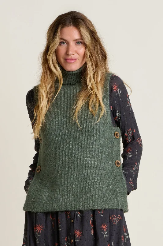 Button Side Knitted Vest