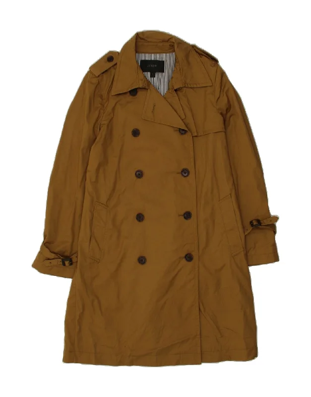 Performance OvercoatsJ. CREW Womens Trench Coat US 8 Medium Brown Cotton