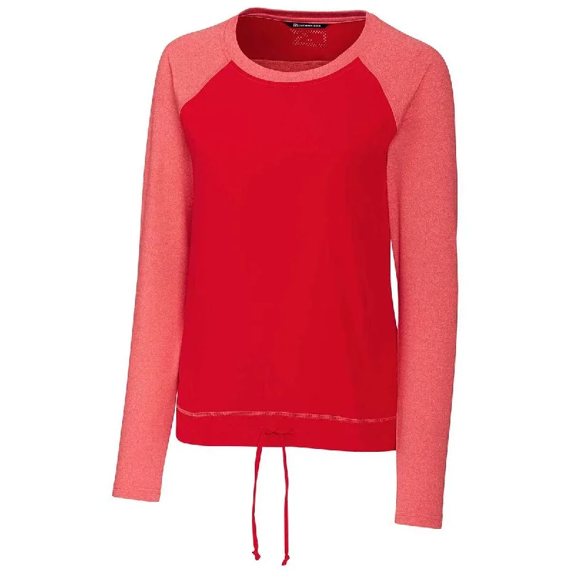 Cutter & Buck Women's Red Response Hybrid Long Sleeve Top