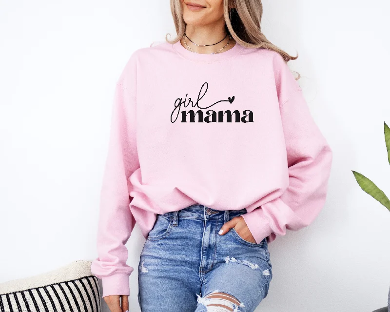 Athletic HoodiesGirl mama -- adult sweatshirt