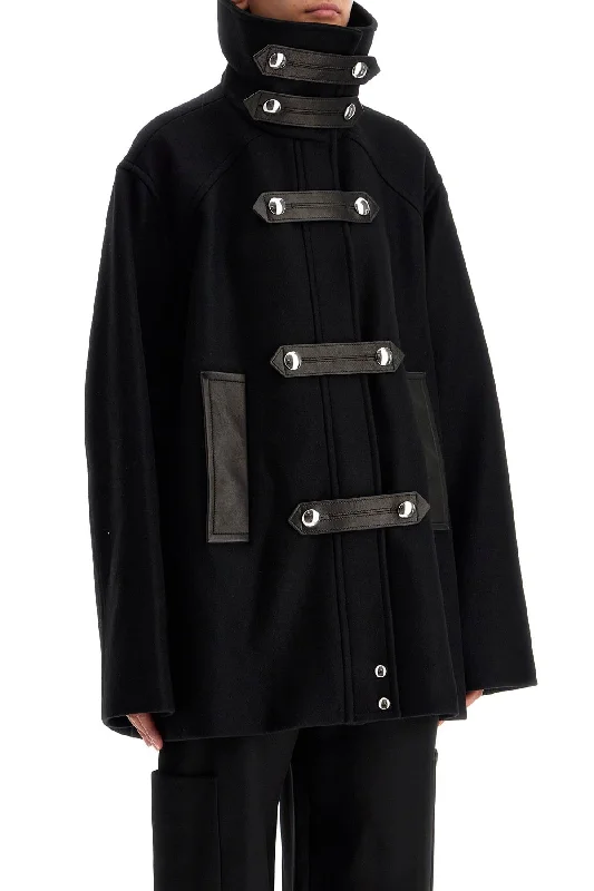 A-Line CoatsKhaite Wool And Leather Melbo Coat