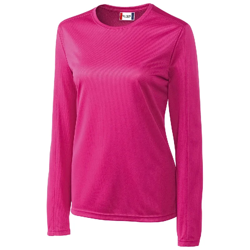 Clique Women's Ribbon Pink Long Sleeve Ice Tee