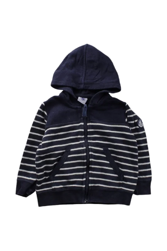 Rainproof HoodiesPetit Bateau Hooded Sweatshirt With Stripes 6-12M