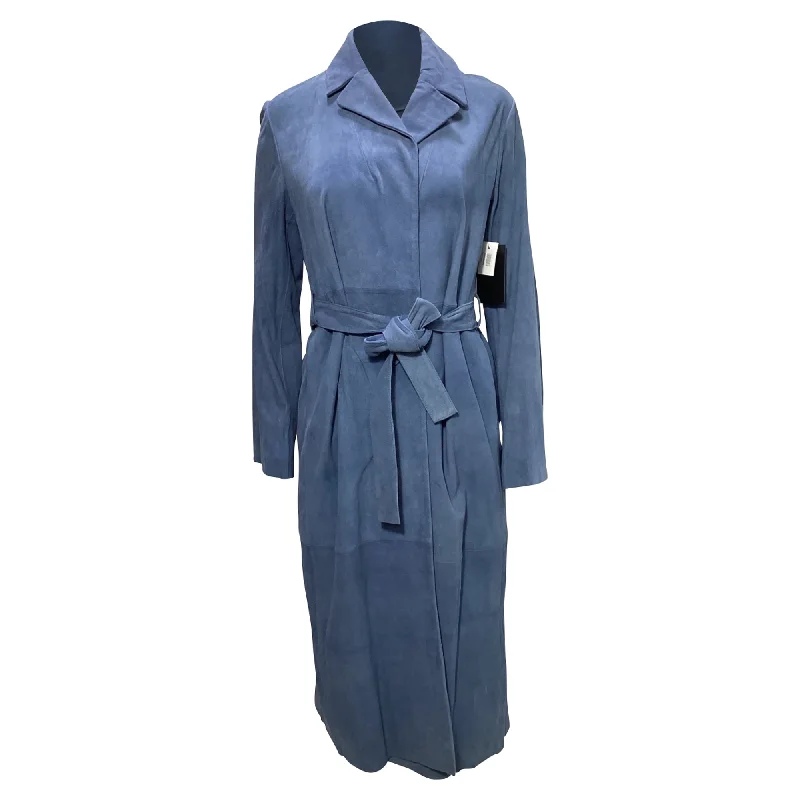 Parka OvercoatsStine Goya Luisa Coat in Blue Suede