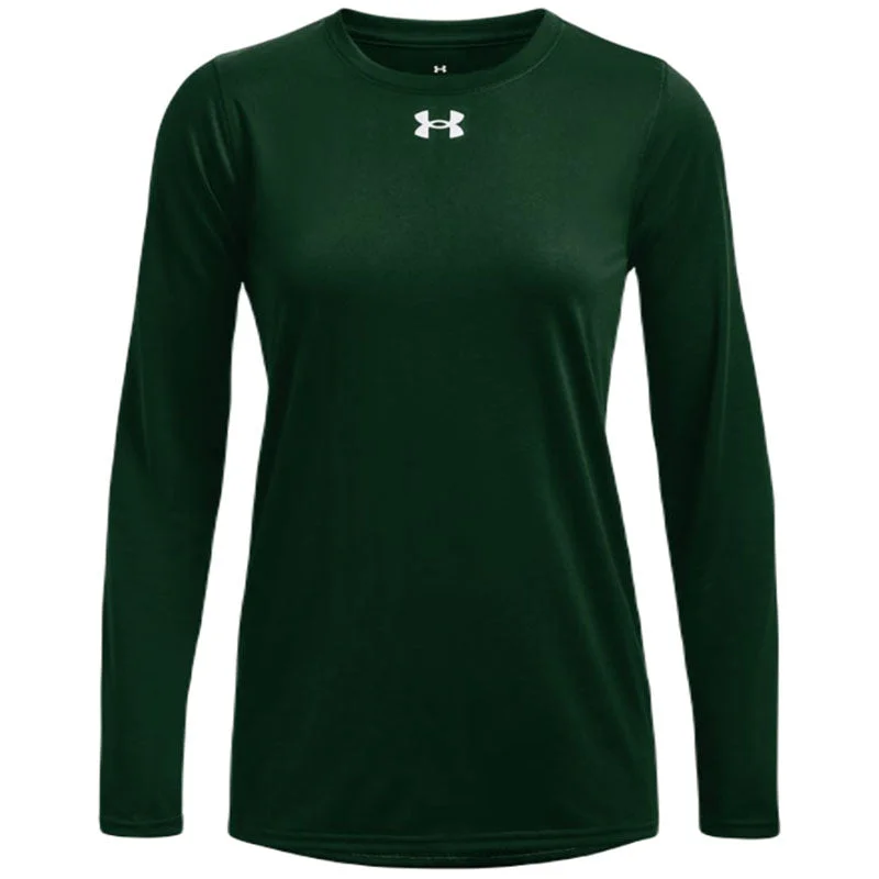 Under Armour Women's Forest Green/White Team Tech Long Sleeve