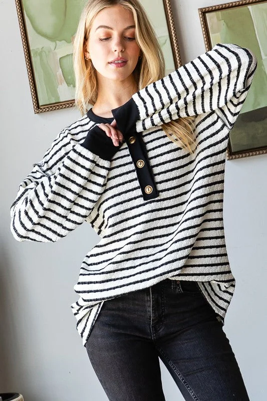 Long Sleeve Striped Top