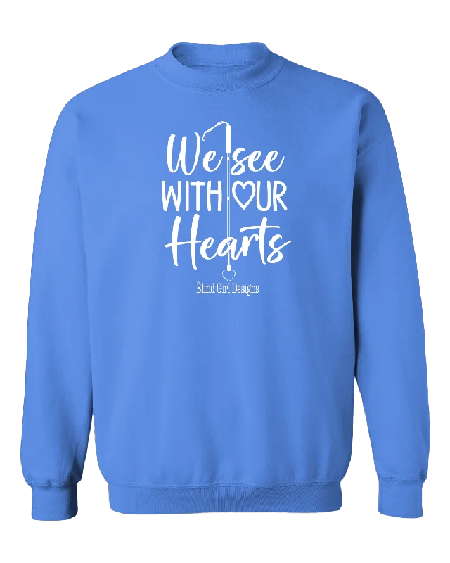 Camo Hoodies3D We See With Our Hearts Sweatshirt - Carolina Blue