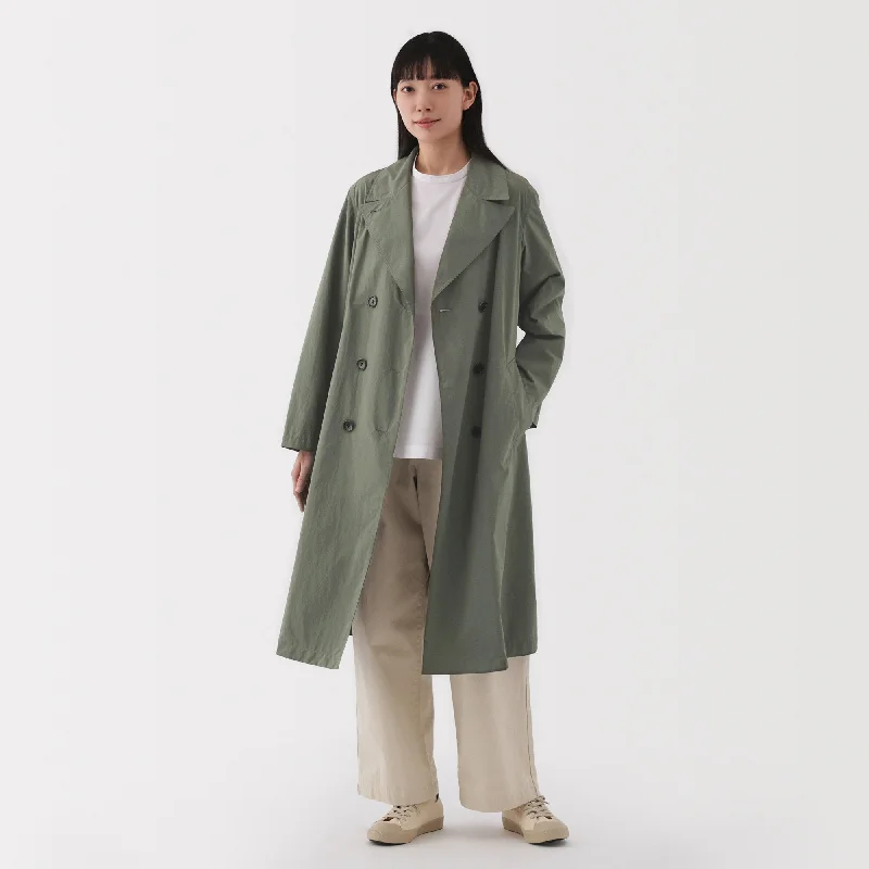 Lace-Up OvercoatsWomen's Water Repellent Trench Coat