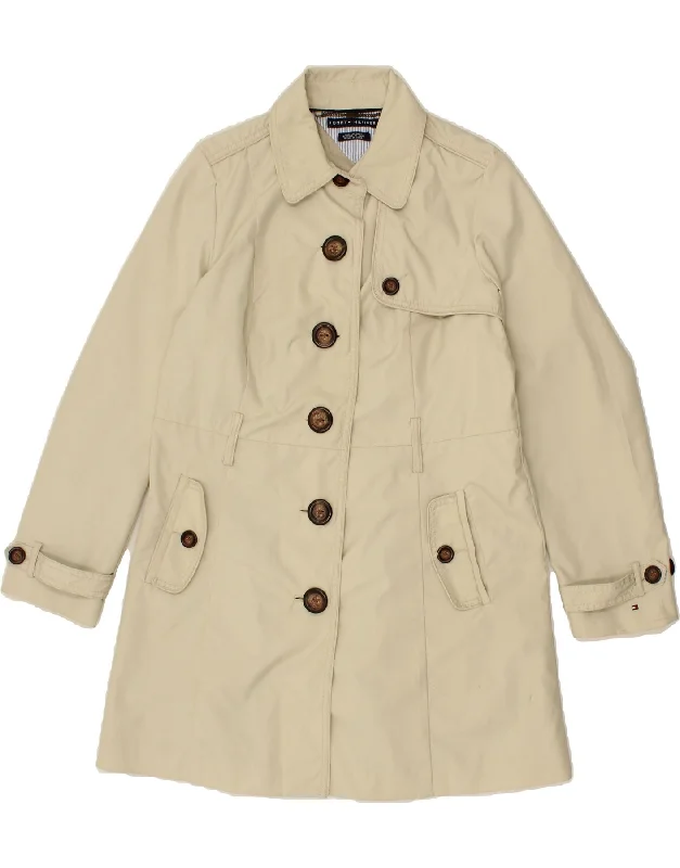 Winter OvercoatsTOMMY HILFIGER Womens Trench Coat UK 16 Large Beige Polyester