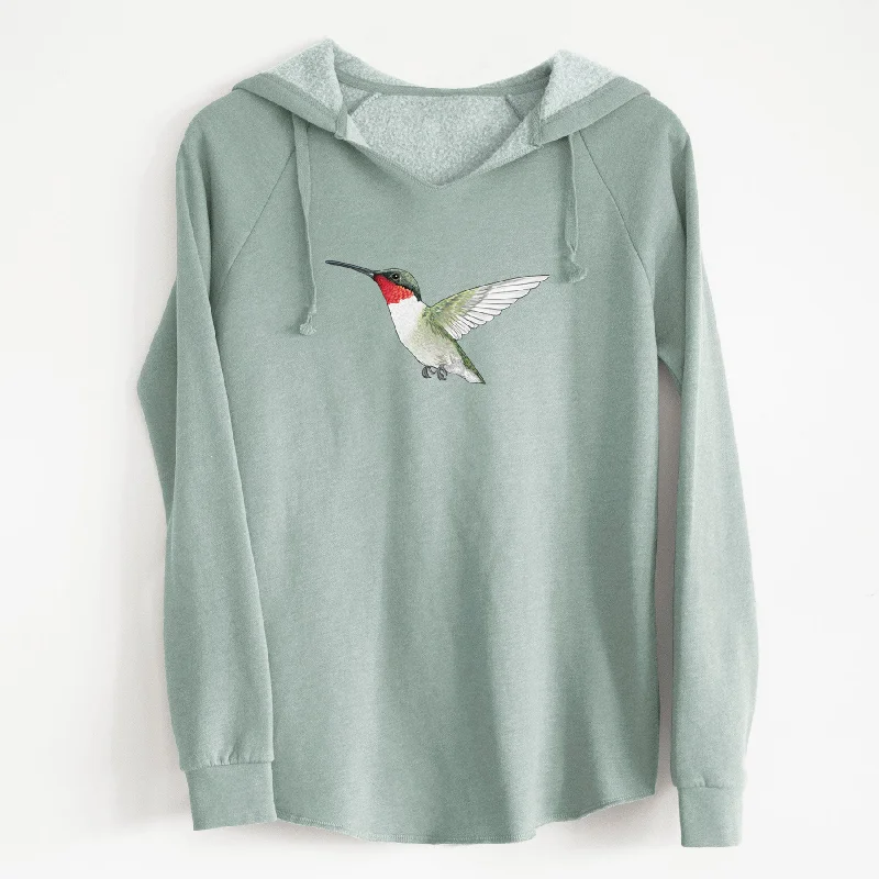 Performance HoodiesVibrant Ruby-throated Hummingbird - Archilochus colubris - Cali Wave Hooded Sweatshirt