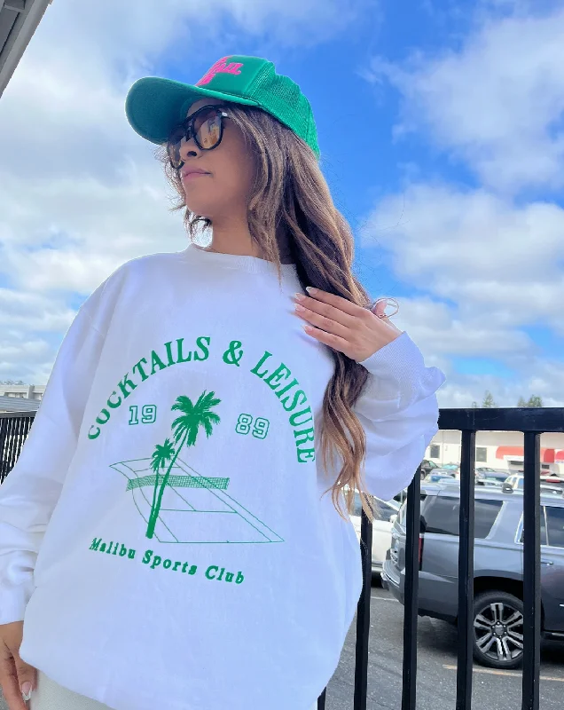 Punk SweatshirtsHouse Of LuLu Cocktails & Leisure Sweatshirt-WHITE