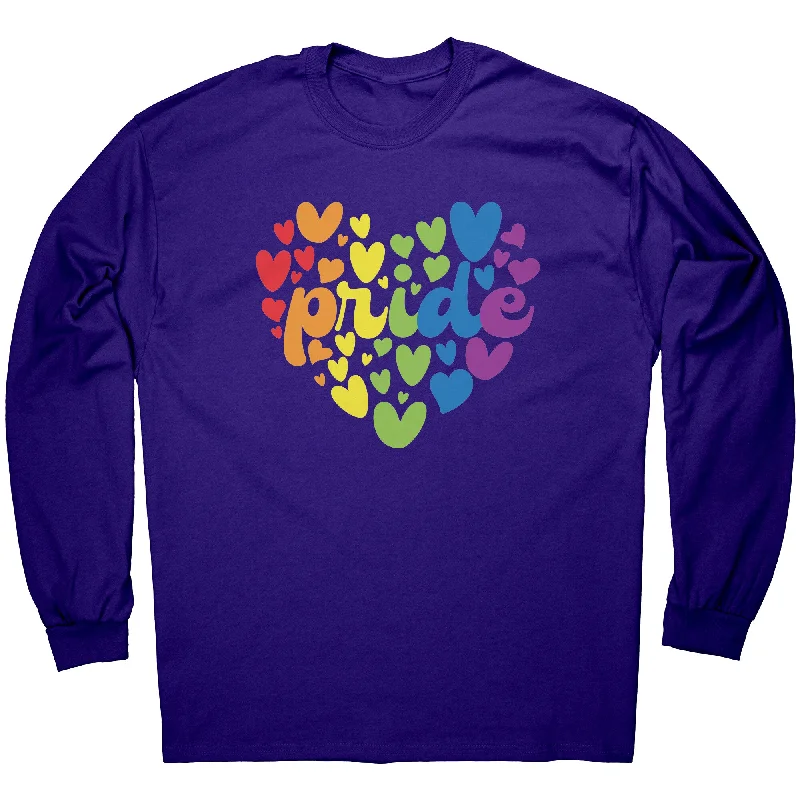 Rainbow Pride Heart Unisex Long Sleeve T-Shirt