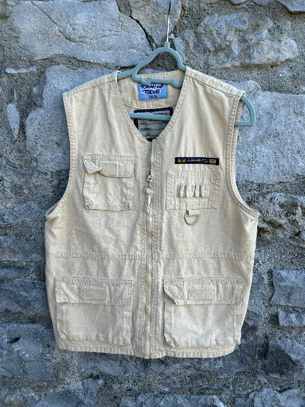 90s beige gilet 10y (140cm)