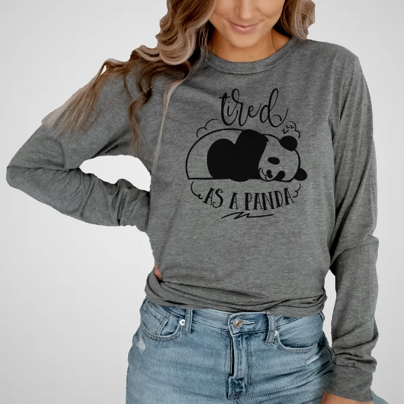 Tired As a Panda - Adult Unisex Long Sleeve Tee