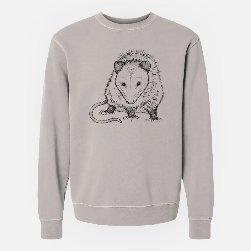 Glitter SweatshirtsVirginia Opossum - Didelphis virginiana - Unisex Pigment Dyed Crew Sweatshirt