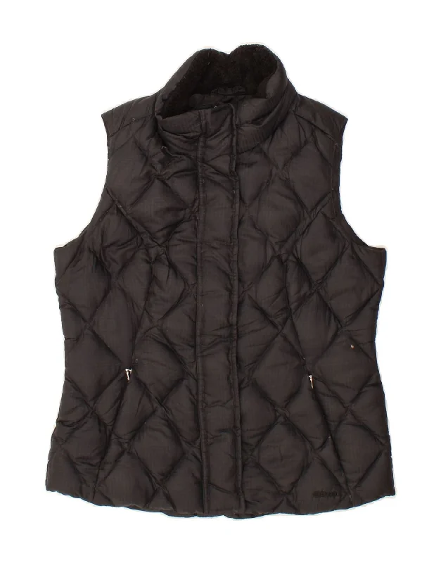 EDDIE BAUER Womens Padded Gilet UK 10 Small Black Nylon