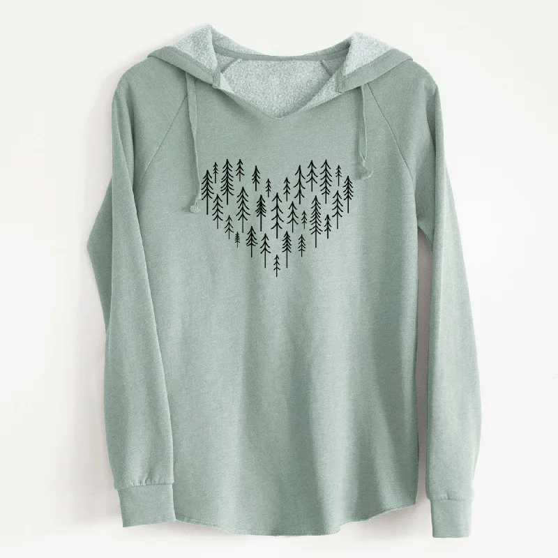 Leather-Paneled SweatshirtsHeart of Trees - Cali Wave Hooded Sweatshirt