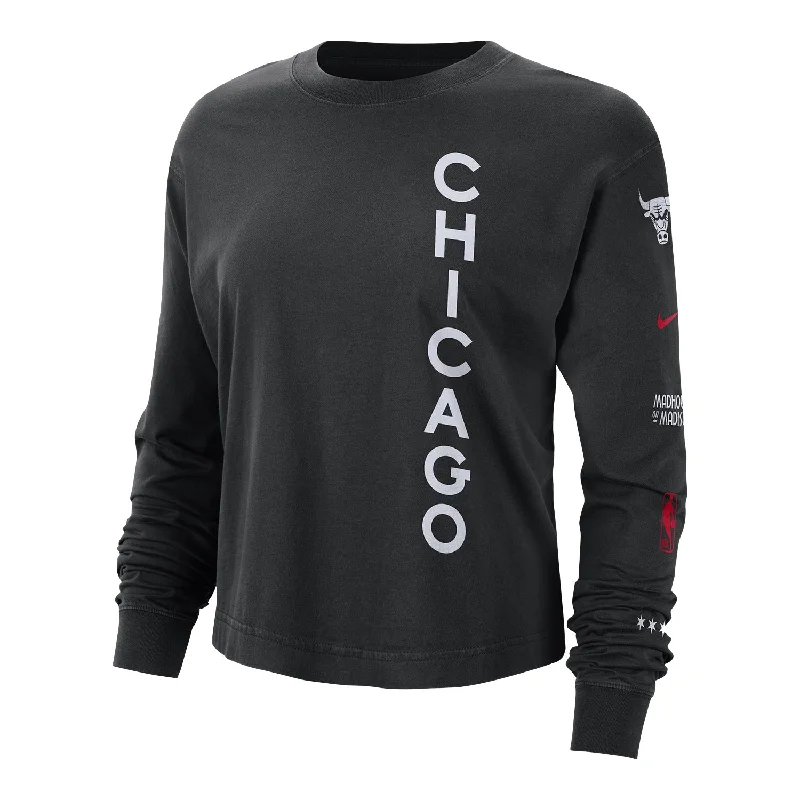 LADIES 2023-24 CHICAGO BULLS CITY EDITION NIKE WORDMARK LONG SLEEVE T-SHIRT