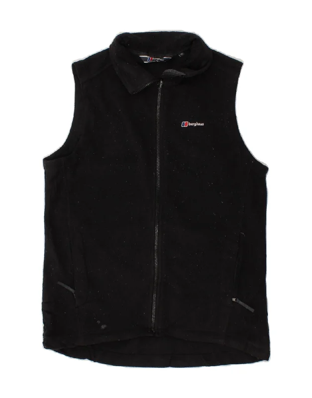 BERGHAUS Womens Fleece Gilet UK 12 Medium Black Polyester