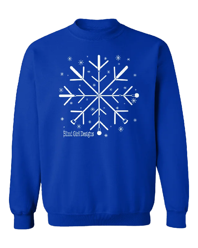 Streetwear HoodiesTactile Snowflake White Cane Crew Sweatshirt - Royal blue