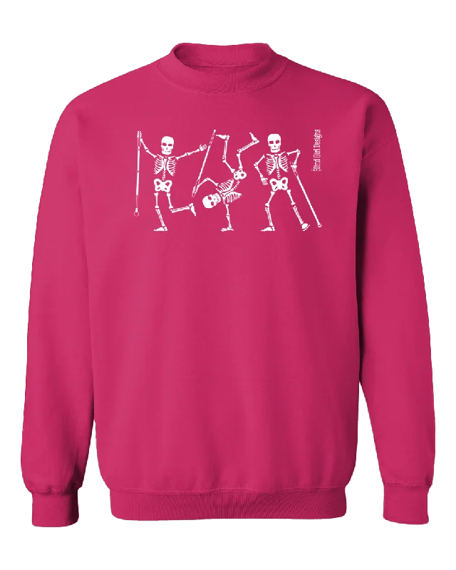 Sleep HoodiesNEW! Dancing Skeletons with white canes 3-D Glow-in-the-Dark Sweatshirt - vibrant pink