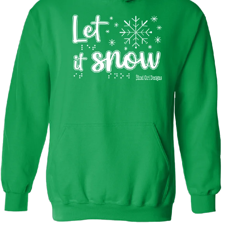 Hemp SweatshirtsNew! Tactile “Let It Snow!” Glow-in-the-Dark Sweatshirt - Irish Green