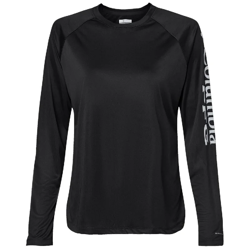 Columbia Women's Black/Cirrus Grey PFG Long Sleeve Tidal Tee