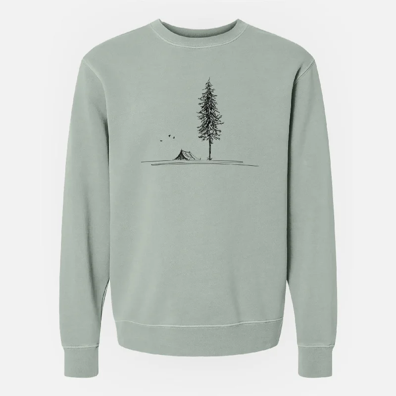 Minimalist SweatshirtsPine Camp Vista - Unisex Pigment Dyed Crew Sweatshirt