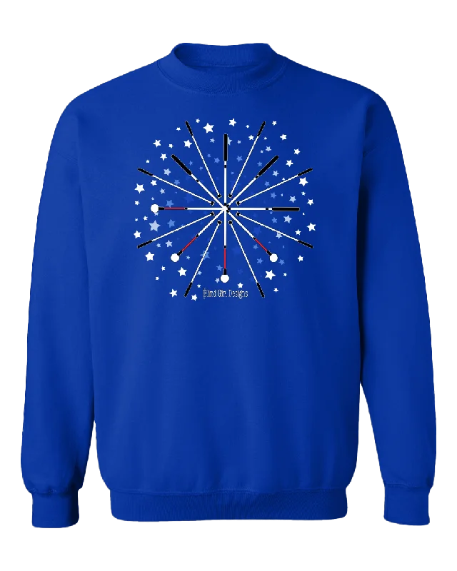 Striped SweatshirtsSale! STAR  explosion  SWEATSHIRT Royal  blue