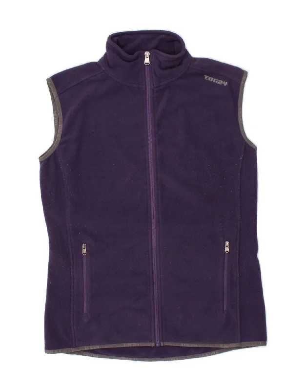 TOG 24 Womens Fleece Gilet UK 10/12 Medium Purple Polyester