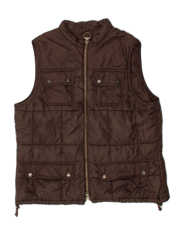 BARBOUR Womens Padded Gilet UK 16 Large Brown