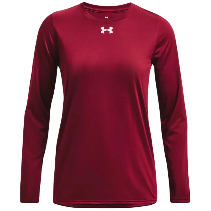 Under Armour Women's Cardinal/White Team Tech Long Sleeve