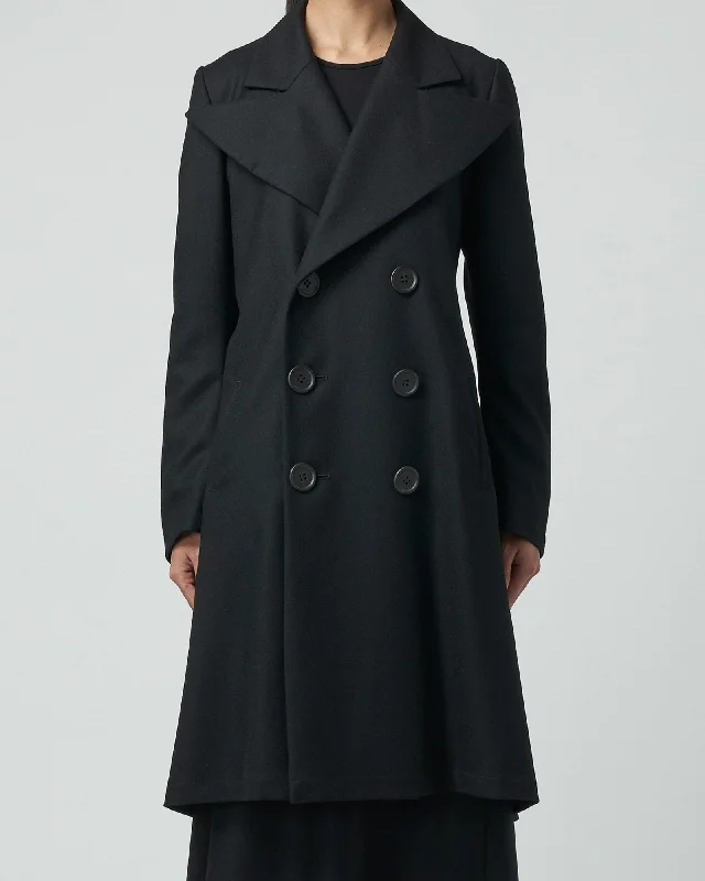 Leather-Paneled OvercoatsDouble Coat