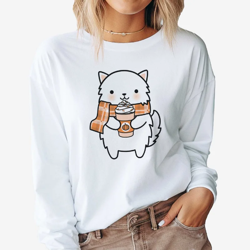 Pumpkin Spice Cat - Adult Unisex Long Sleeve Tee