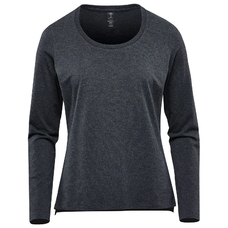 Stormtech Women's Charcoal Heather Montebello Performance Long Sleeve Tee