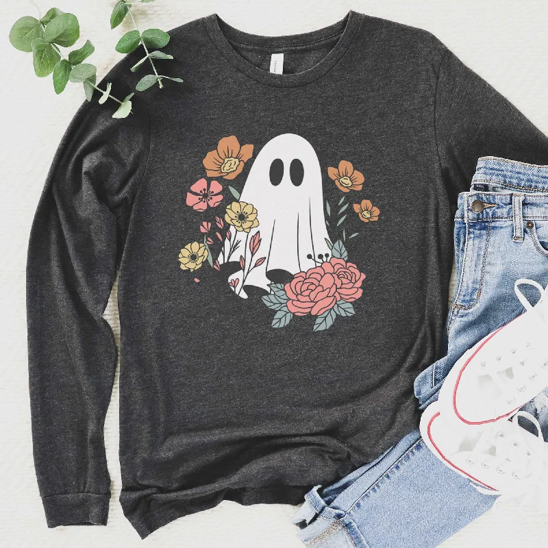 Floral Ghost - Adult Unisex Long Sleeve Tee